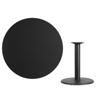 Flash Furniture – Table ronde en stratifié noir de 42 po avec base circulaire de 24 po (XURD42BKTR24)-Table d'hospitalité