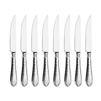 Minimal - Ensemble de couteaux à steak Martin en acier inoxydable minimaliste de 8 pièces, service pour 8 personnes-Ensemble de 8 couverts en acier inoxydable 18/8 pour un usage quotidien ou des occasions spéciales