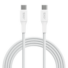 AXS PROCharge Premium USB-C to USB-C Braided Cable - White/Grey-Made from recycled materials