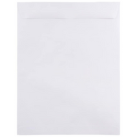 JAM Paper Enveloppes à ouverture au sommet et rabat droit gommé, 12 x 15 1/2 po, blanches, 1000 par paquet-Blanc