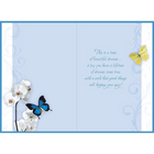 Rosedale – Cartes de souhaits et enveloppes, Wishing You Happiness On Your Bridal Shower, 5 1/2 x 8 po, 12/paquet (16600)-Cartes de souhaits de qualité comparable à celles qu’on retrouve dans un magasin spécialisé