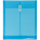 JAM Paper Enveloppes en poly avec bouton et ficelle, 9 3/4 x 11 1/2 po, format lettre à rabat droit, bleu, 24/paq.-Dimensions : 9,75 x 11,5