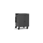 Bretford 30-Unit Cube Cart Max - Charcoal-CUBE Cart Max supports gaming and mobile workstation laptops up to 18 Inches, 240W devices