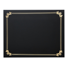 St. James - Porte-certificats double de qualité supérieure pour documents 8,5 po x 11 po – Noir avec bordure en feuille d’or – Paquet de 10-Design classique avec bordure en gaufrage doré pour une apparence raffinée et cérémoniale