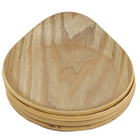 Cathay Importers - 4.75"W x 4.25"D x 0.4"H x 1.2" Total Height, Sous-verres en bois cintré, Paq./4-Il y aura des variations dans le modèle de couleur du bois et du grain