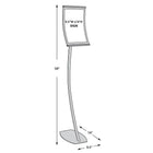 Azar Displays – Présentoir de plancher incurvé en métal, 14 x 8,5 po (300887)-Utilisé pour présenter des illustrations