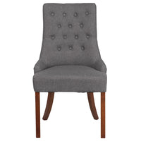 Flash Furniture 2 pièces Chaise tuftée de la série HERCULES Paddington en tissu gris-Ensemble de 2 chaises d'appoint auxiliaire