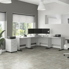 Bush Business Furniture Studio A 48"W Corner Computer Desk - White-Coordinates with Studio A Storage Cabinets, File Cabinets and Bookcases (sold separately) for a cohesive workspace solution