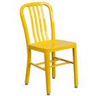 Chaise en métal jaune pour l’intérieur et l’extérieur (CH-61200-18-YL-GG)-Capacité de poids de 500 lb