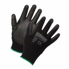Forcefield Econo Knit Work Gloves with PU Palm-coating - Small - (005-134-BK)-General purpose