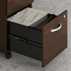 Bush Business Furniture Studio C 2 Drawer Mobile File Cabinet - Black Walnut-File drawers open on smooth full-extension ball bearing slides for an easy reach to contents