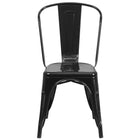 Flash Furniture Black Metal Indoor-Outdoor Stackable Chair-Stackable Bistro Style Chair