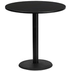 Flash Furniture – Table bistro ronde en stratifié noir de 42 po avec base circulaire de 24 po (XURD42BKTR24B)-Table d'hospitalité à hauteur de bar