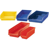 Quantum Storage Systems Store More Plastic Shelf Bins, 11-1/8" W x 6" H x 23-5/8" D, Blue - 3 Pack-Colour: Blue