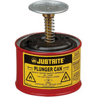JustriteMD – Bidon à piston, 1 pte, 4 x 6 1/2 po-Distribuez des liquides inflammables et des solvants en toute sécurité sur des chiffons et des tampons sans gaspillage ni exposition