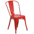 Table ronde de 24 po en métal avec 2 chaises à café, intérieur/extérieur, rouge (CH-51080TH-2-18CAFE-RED-GG)-4