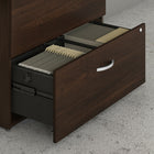 Bush Business Furniture - Classeur lateral à 2 tiroirs Studio C - noyer noir-La quincaillerie en nickel brosse rehausse votre choix parmi plusieurs finis attrayants pour un look contemporain ou traditionnel