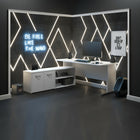 Bush Business Furniture Studio A 72"W L Shaped Gaming Desk with Storage - White-Durable desktop easily supports components and equipment with a weight capacity of 200 pounds