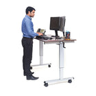 Luxor 48" Crank Adjustable Stand Up Desk-Overall dimensions of 47.25"W x 29.5"D with variable height between 29"- 42.75"H