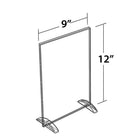 Azar Displays 12" x 9" Vertical/Horizontal Dual-Stand Acrylic Sign Holder, Clear, 10 Pack (132712)-Made of top quality 0.100" thick acrylic and easy to assemble