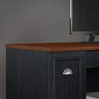 Bush Furniture Fairview 60W L Shaped Desk with Hutch, Storage Cabinets and 5 Shelf Bookcase, Antique Black (FV013AB)-Assembled Dimensions: 69"H x 60 2/7"W x 59 1/2"D