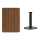 Flash Furniture – Table en stratifié noyer de 30 x 42 po avec base circulaire de 24 po (XUWA3042TR24)-Table d'hospitalité