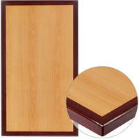 Flash Furniture – Dessus de table en résine de 30 x 42 po à deux tons, cerisier et acajou (TP2TONE3042)-Ensemble de 2 dessus de table de restaurant