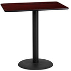 Flash Furniture – Table bistro en stratifié acajou de 24 x 42 po avec base circulaire de 24 po (XUMA2442TR24B)-Table d'hospitalité à hauteur de bar