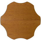 Flash Furniture – Table d’activités fleur de 60 po à surface en stratifié thermofusionné et pattes préscolaires réglables, chêne-Forme : Fleurs