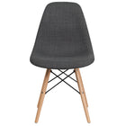Flash Furniture - 2 pièces Chaise de la série Elon en tissu gris Siena avec pattes en bois-Ensemble de 2 chaises d'appoint auxiliaires