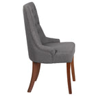 Flash Furniture 2 pièces Chaise tuftée de la série HERCULES Paddington en tissu gris-Style du milieu du siècle