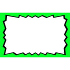 Blank Show Card, Green Boarder, 7" H x 11" W, 100 Pack-Card stock