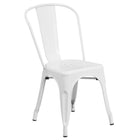 Table ronde de 30 po en métal avec 2 chaises à café, intérieur/extérieur, blanc (CH-51090TH-2-18CAFE-WH-GG)-4