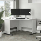 Bush Business Furniture Studio A 48"W Corner Computer Desk - White-Durable desktop easily supports a computer, books and other work materials with a weight capacity of 200 pounds