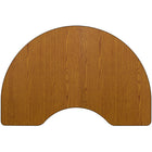 Flash Furniture Mobile 48''W x 72''L Kidney-Shaped Activity Table, Oak Laminate Top, Adjustable Preschool Legs (XUA4872KIDOKTPC)-Collaborative Kidney Activity Table
