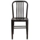 Flash Furniture Black-Antique Gold Metal Indoor-Outdoor Chair-Industrial Style Modern Chair