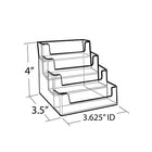 Azar Displays – Porte-cartes professionnelles en acrylique à 4 niveaux, 4 x 3,63 x 3,5 po, 10/paquet (252004)-Dimensions de l’ouverture : 3 5/8 x 3/4 po