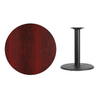 Flash Furniture – Table ronde en stratifié acajou de 36 po avec base circulaire de 24 po (XURD36MATR24)-Table d'hospitalité