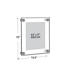 Azar Displays – Porte-affiche en acrylique de 11 x 8,5 po avec embouts et entretoises, transparent (105514)-L’accès sur le côté du cadre permet une insertion facile du matériel imprimé