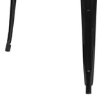 Table de bar carrée en métal de 31,5 po, intérieur/extérieur, noir (CH-51040-40-BK-GG)-Taille de la base: 33,25 po de largeur