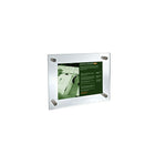 Azar Displays Acrylic Standoff Sign Holder, 8.5" x 5.5" (105511)-Made from acrylic (3/16" thick)