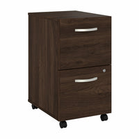 Bush Business Furniture Studio C 2 Drawer Mobile File Cabinet - Black Walnut-2 Drawer Mobile File Cabinet ships fully assembled for your convenience