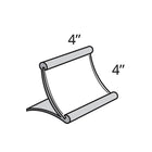 Azar Displays – Porte-affiche de comptoir incurvé de 4 x 4 po en métal (300885)-Utilisé pour présenter des illustrations